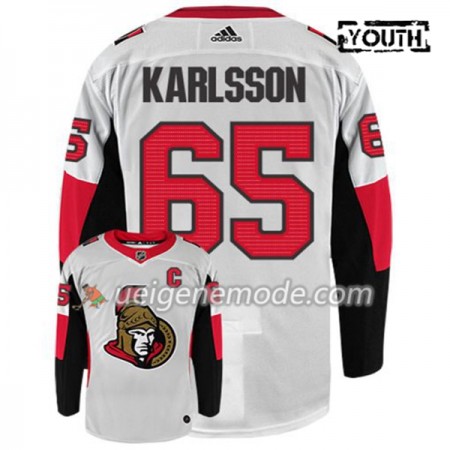Kinder Eishockey Ottawa Senators Trikot ERIK KARLSSON 65 Adidas Weiß Authentic